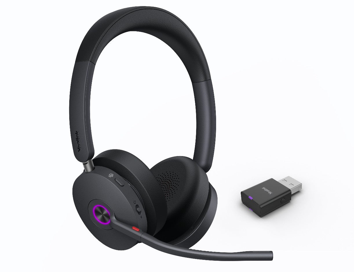 Yealink WH68-H-MS | WH68 Hybrid Dual Teams DECT & Bluetooth Headset, 4-Mic Hybrid ANC, Wireless