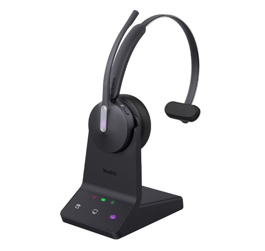 Yealink WH64 Mono UC | DECT & Bluetooth Wireless Headset with 3-Mic Noise Cancellation