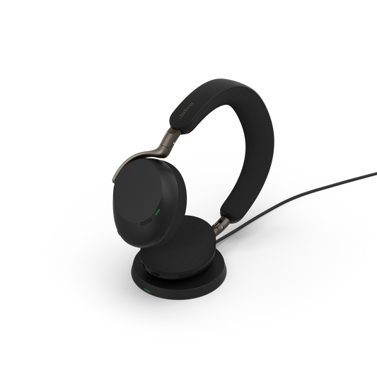 Jabra 37599-999-889 | Evolve3 85 MS | inc USB-C Dongle & Wireless Charger | Black