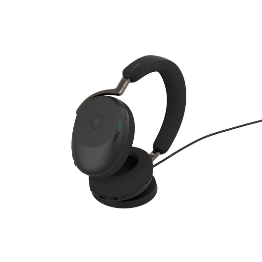 Jabra 38599-999-989 | Evolve3 85 MS | inc USB-A Dongle & Wireless Charger | Black