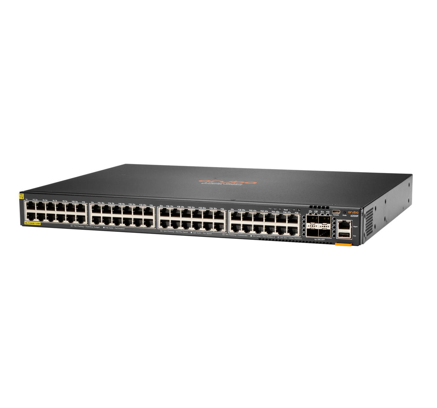 Aruba JL727B#ABG | CX 6200F 48G Class4 PoE 4SFP+ 370W L3 Managed Switch