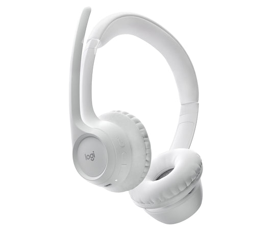 Logitech 981-001418 | Zone 300 Wireless Headset, Bluetooth, White, Office/Call Center
