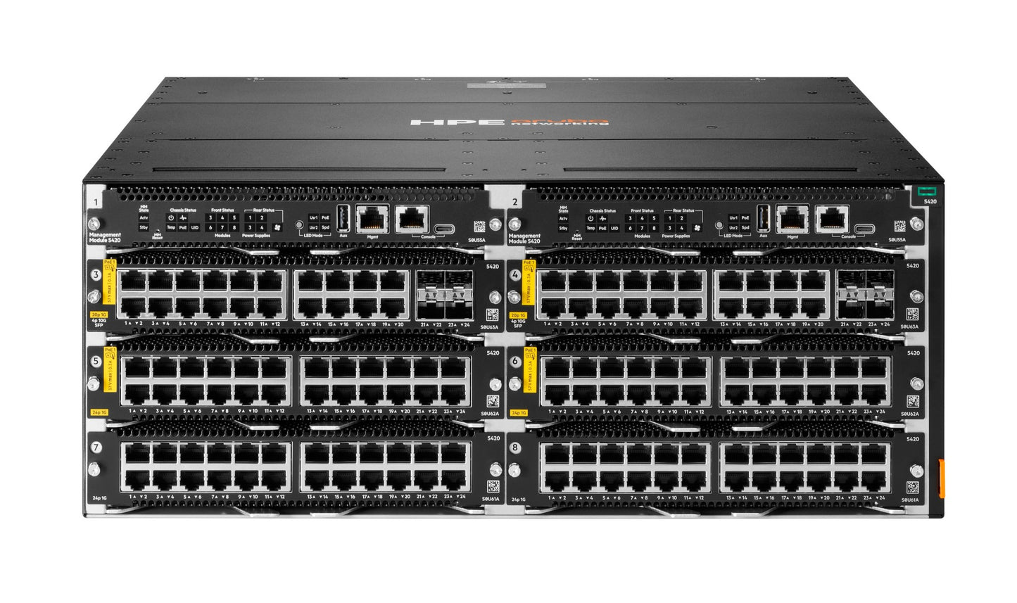 Aruba S0U63A | CX 5420 20 x 1GbE PoE Ports, 4 x SFP+ Uplinks, 1U Module