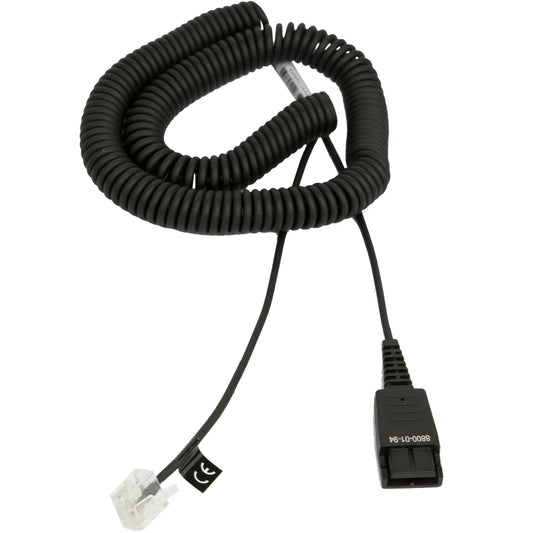 JABRA 8800-01-94 | Headphone/Headset Accessory Cable, QD to RJ45, Coiled, 0.5-2m