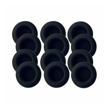 Yealink LEC-UH34/YHS34-12PS black circular leather ear cushions, 12 pieces