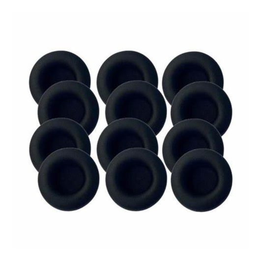 Yealink LEC-UH34/YHS34-12PS black circular leather ear cushions, 12 pieces