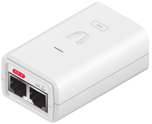 Ubiquiti POE-24-7W-G-WH | Gigabit Ethernet, 24V, AU Plug, PoE Adapter, poe-24-7w-g Power Adapter