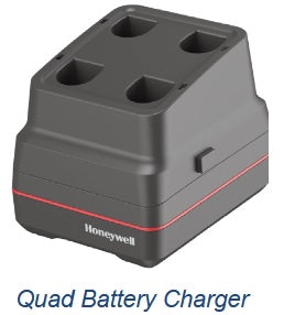 Honeywell MB4-BAT-SCN11 4-bay black battery charger with red stripe