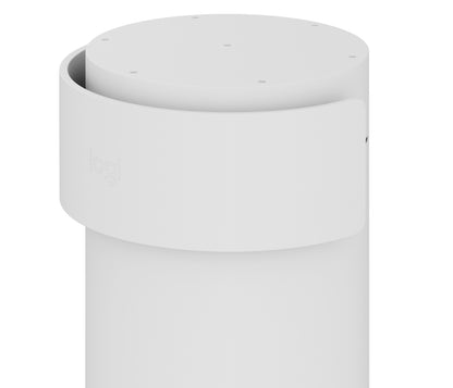 Logitech Sight 1080p video conference camera with white cylindrical speaker