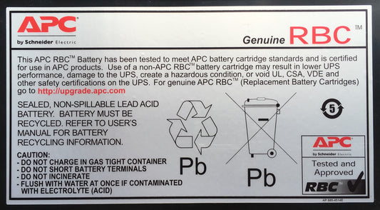APC RBC48 | Replacement Battery Cartridge, 7Ah, 24VDC, 2-Year Warranty