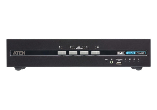 ATEN CS1144D4C-AT-U | CS1144D4C Secure KVM Switch, NIAP PP v4.0, Dual DVI, Port, USB, CAC, 4