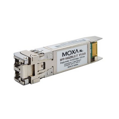 Moxa SFP-10GZRLC-T | 10GBase-ZR SFP+ Module, 1-Port, LC Connector, 80 km Range, -40 to 85°C, 10 Gigabit Ethernet, SFP-10G Series