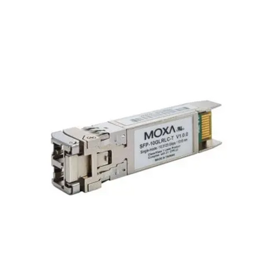 Moxa SFP-10GLRLC-T | 10GBase-LR SFP+ Module, 1-Port, LC Connector, 10 km Range, -40 to 85Ã‚°C, 10 Gigabit Ethernet, SFP-10G Series