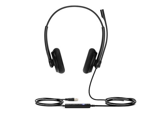 Yealink UH34-L-D-UC | UH34 Wired Headset, Dual USB-A, Noise-Cancelling
