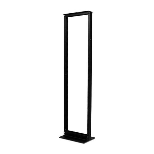 APC AR201 | NetShelter 2 Post Rack 45U, #12-24 Threaded Holes, Black