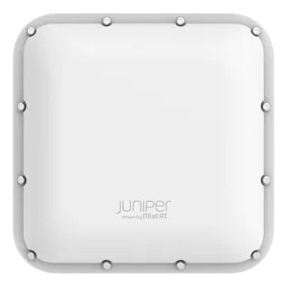 White rectangular juniper ap66-ww outdoor wi-fi 7 access point with sleek rugged design and silver screws along edges