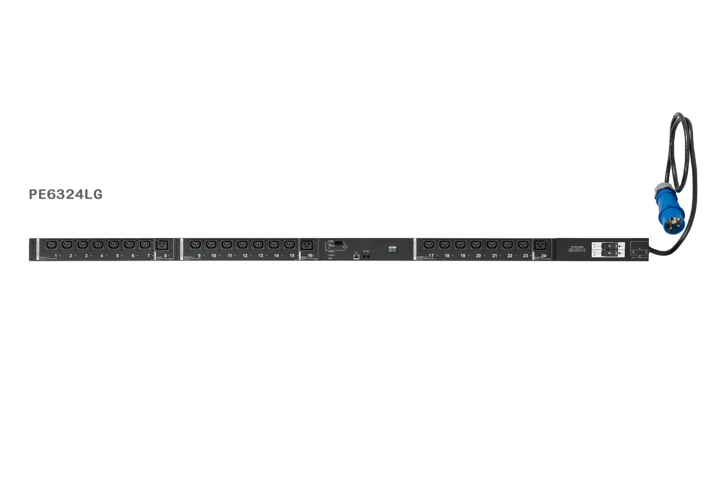 ATEN PE6324LG-AX | PE6324LG Switched Bank-Metered PDU, 32A 0U, 21 x C13 + 3 x C19