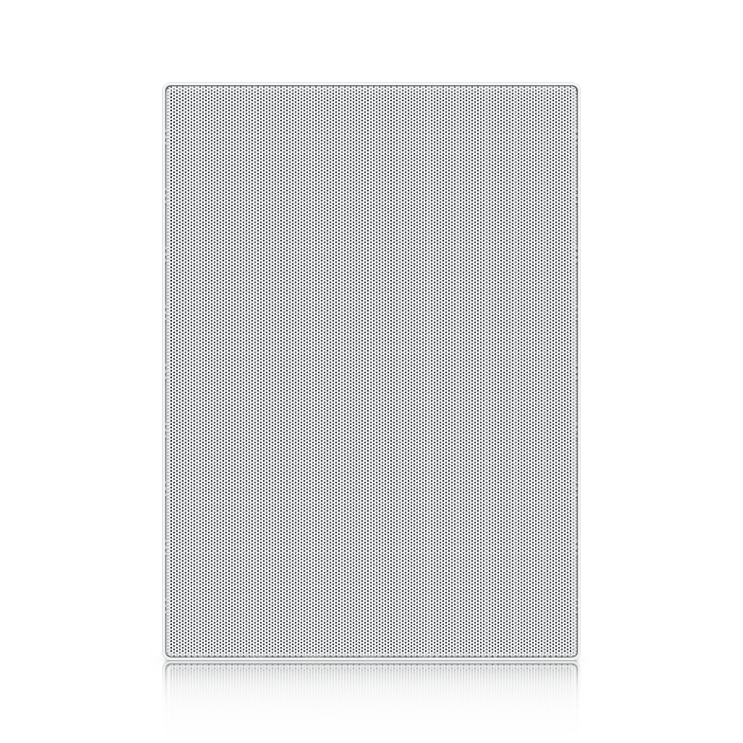 Silver rectangular ubquiti ubiquiti uacc-in-wall-speaker with perforated grille white black 6.5 inch 2-way 130w 8 ohm