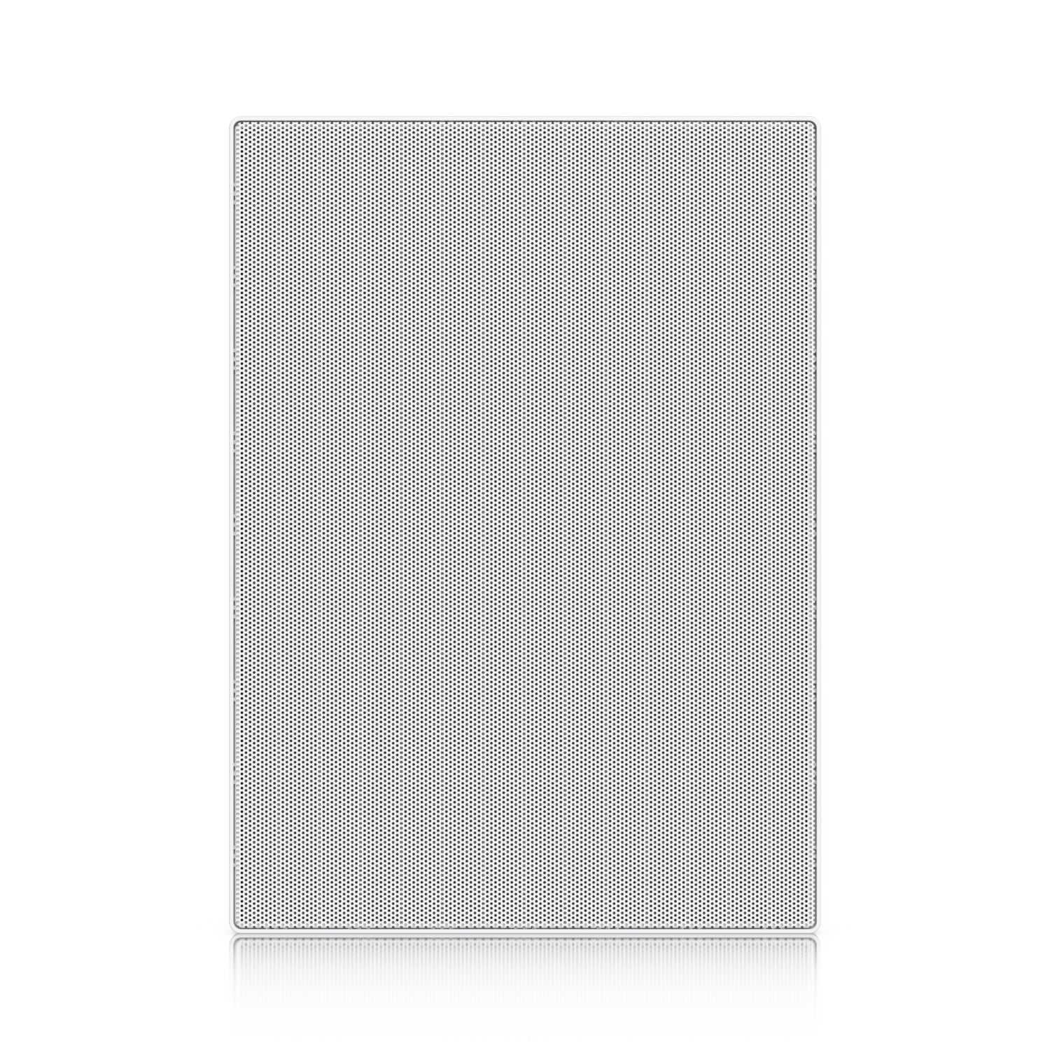 Silver rectangular ubquiti ubiquiti uacc-in-wall-speaker with perforated grille white black 6.5 inch 2-way 130w 8 ohm