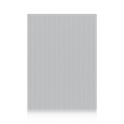Silver rectangular ubquiti ubiquiti uacc-in-wall-speaker with perforated grille white black 6.5 inch 2-way 130w 8 ohm