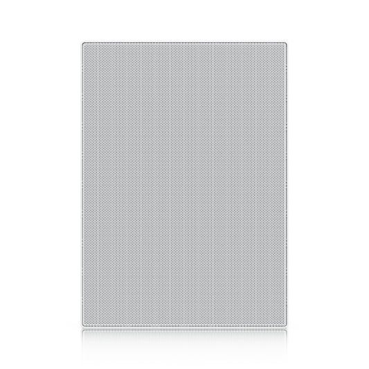 Silver rectangular ubquiti ubiquiti uacc-in-wall-speaker with perforated grille white black 6.5 inch 2-way 130w 8 ohm