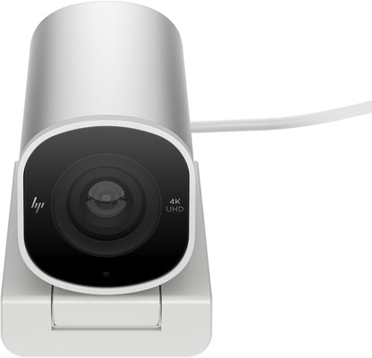 HP 695J6AA 960 4K streaming webcam with silver cylindrical body