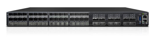Black hpe s2t77a sn3420m data centre switch with perforated front panel and 48x 25gbe sfp28 ports and 12x qsfp28