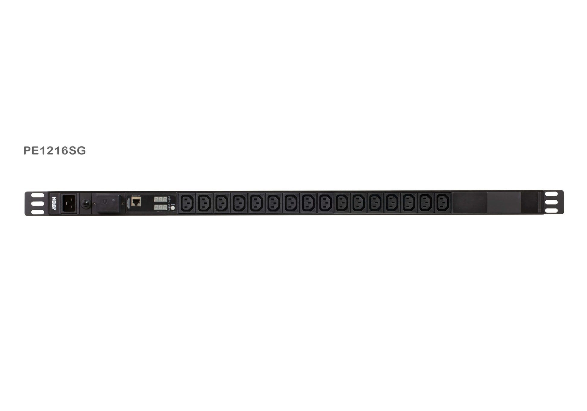 Black aten pe1216sg at g metered pdu with 16 outlets and network port 0u vertical power distribution unit