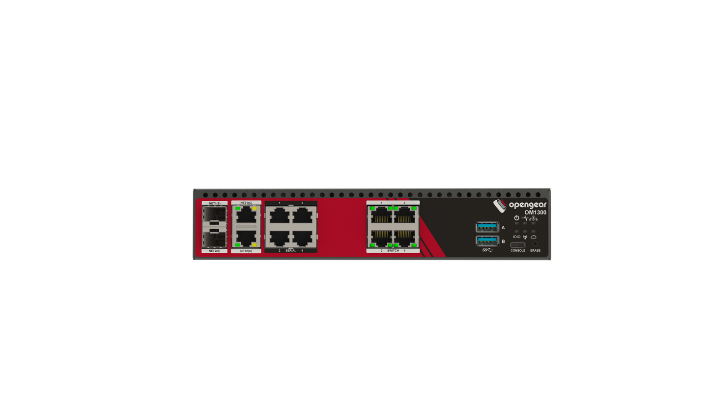 OPENGEAR OM1304-4E-C | OM1300 Console Server, 4x RS232, 5G Modem, 4x 1GbE, 1 Yr Foundation Support