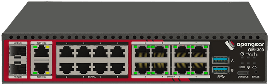 OPENGEAR OM1308-8E-C-LSP | 8-Port RS232 Console Server, 5G Modem, 8-Port GbE Switch, LSP, 1 Yr Foundation Support
