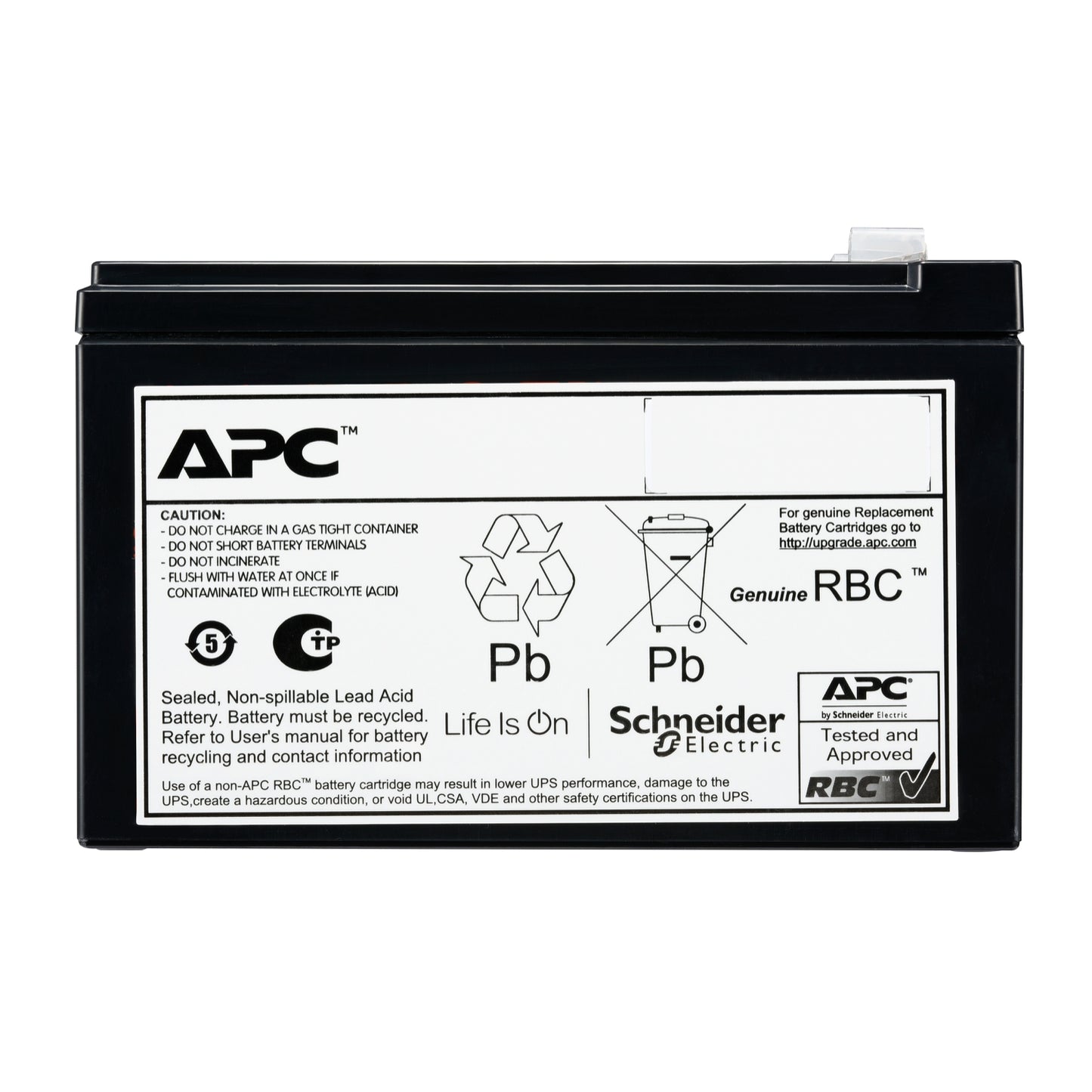 APC APCRBCV204 | APC Replacement Battery Cartridge, VRLA, 9Ah, 48V DC, 2-Year Warranty, UPS Replacement Battery