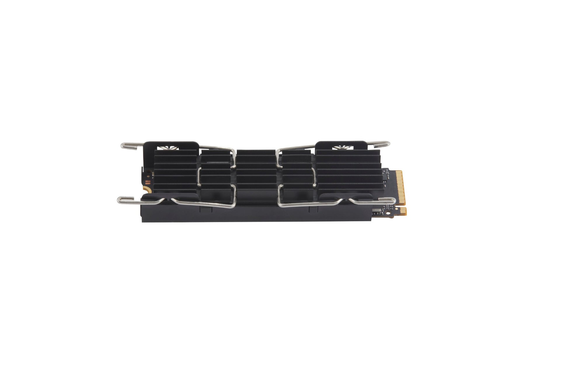 Hp 38t79aa z turbo 2tb m.2 2280 nvme ssd with black aluminum heatsink silver brackets and gold-plated pcie connector