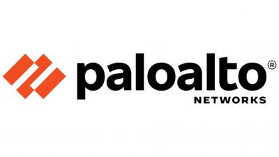 Palo alto networks logo featuring an orange geometric emblem and black text on a white background.