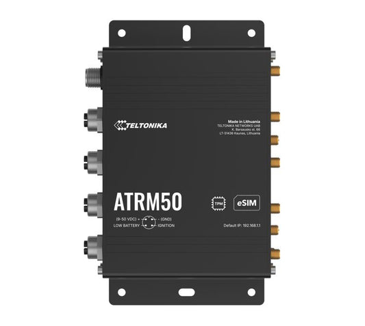 Teltonika ATRM50100000 | ATRM50 5G Rail & Transit Router, M12, Dual SIM+eSIM, 3.4 Gbps