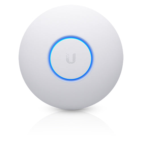 Ubiquiti UAP-AC-PRO-V2 UniFi AC Pro white wireless router with blue ring logo