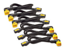 APC AP8702R-WW | NetShelter Power Cord Kit 6-Pack, Locking C13 to C14 (90 Degree), 0.6m Length, Rack Power Distribution