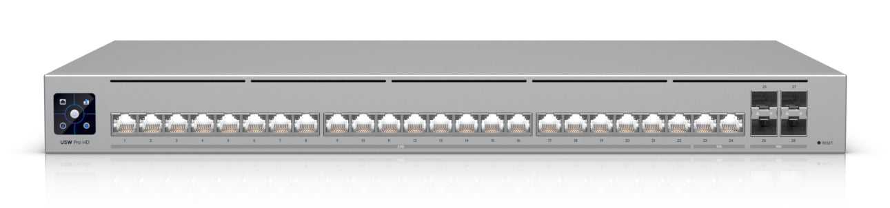 Ubiquiti USW-PRO-HD-24 | UniFi Pro HD 24 Managed L2/L3 Switch, 24 x 2.5G Ethernet Ports, 1U