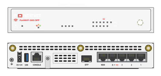 Fortinet FWF-50G-SFP-N | Desktop Firewall, 5 Gbit/s, SFP Interfaces, FortiWiFi 50G-SFP