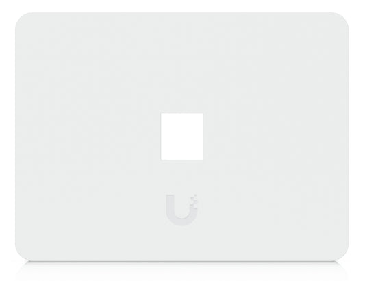 White rectangular uplink wireless access point with square cutout and subtle logo for ubiquiti unifi keystone wall plate