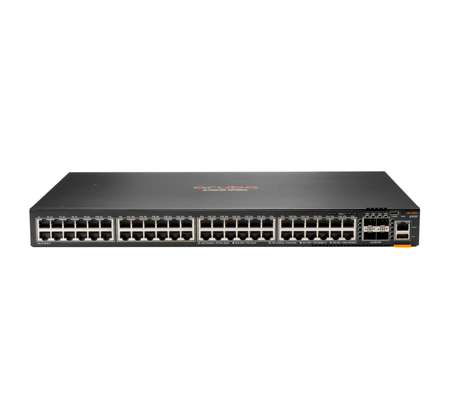 Aruba JL665A#ABG | 48-port 1GbE PoE, 4 SFP56 Uplinks, Aruba 6300F L3 Switch