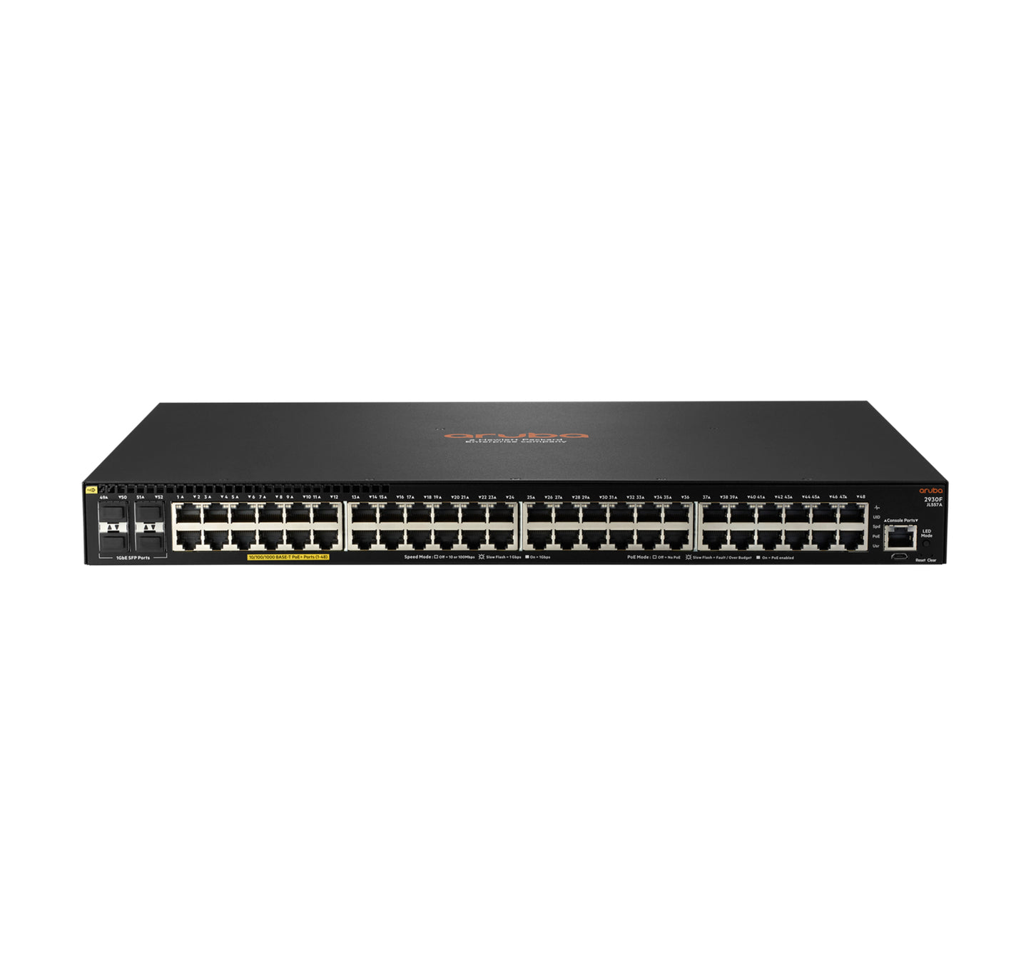 Aruba JL557A#ABG | 2930F 48G PoE+ 4 SFP 740W L3 Switch with 48 Gigabit Ports