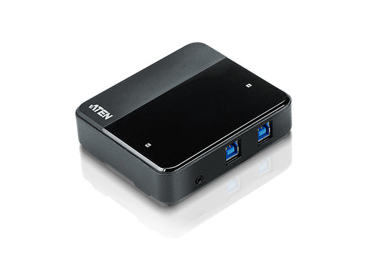 ATEN US234-AT | US234 2-Port USB 3.0 Peripheral Switch, 4 x USB-A 5Gbps, Remote