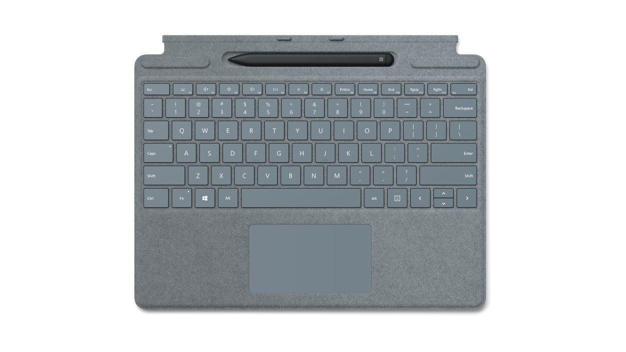 Microsoft 26B-00055 | Surface Pro X Signature Keyboard Cover with Slim Pen, Ice Blue