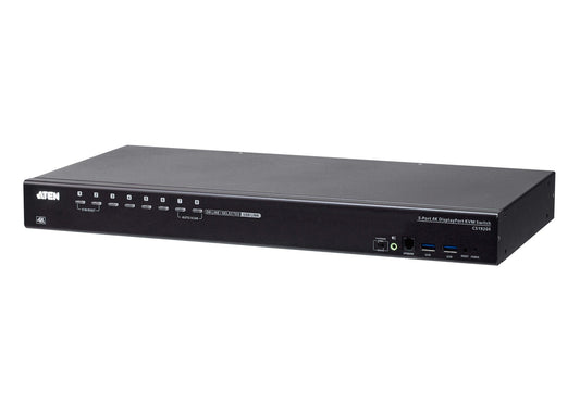 ATEN CS19208-AT-U | CS19208 8-Port DisplayPort KVM, 4K60, USB 3.0 Hub, Audio