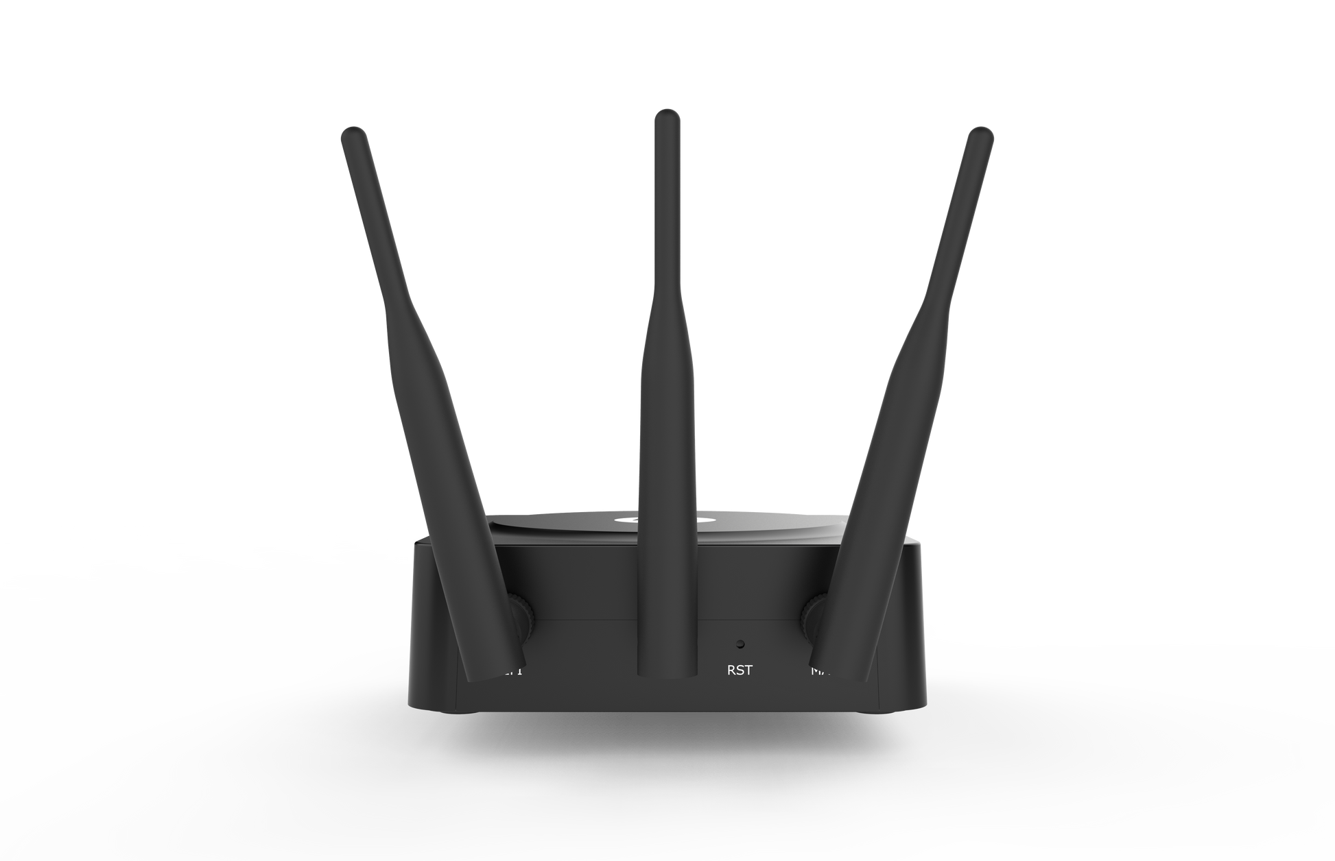 Robustel R1510-4L black wireless router with three external antennas