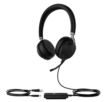 Yealink UH38-DUAL-TEAMS-BAT-C | USB-C & Bluetooth Headset, Dual Connectivity, Black
