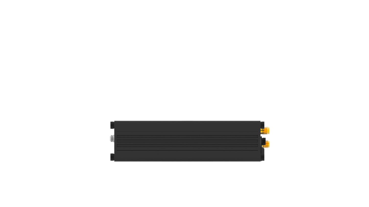 Robustel R5020L-A-5G Lite 5G router back with orange connectors