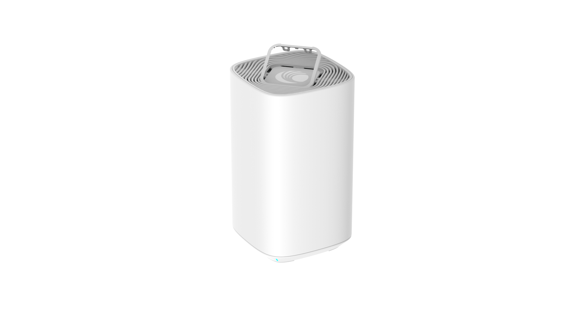 Cambium RV22 Wi-Fi 6 router, white cylindrical design with gray mesh top