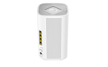 Cambium Networks RV22 Wi-Fi 6 router with hexagonal grille and Ethernet ports