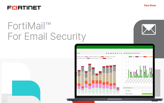 FortiMail-VM01 virtual appliance interface on Fortinet FML-VM01 laptop screen